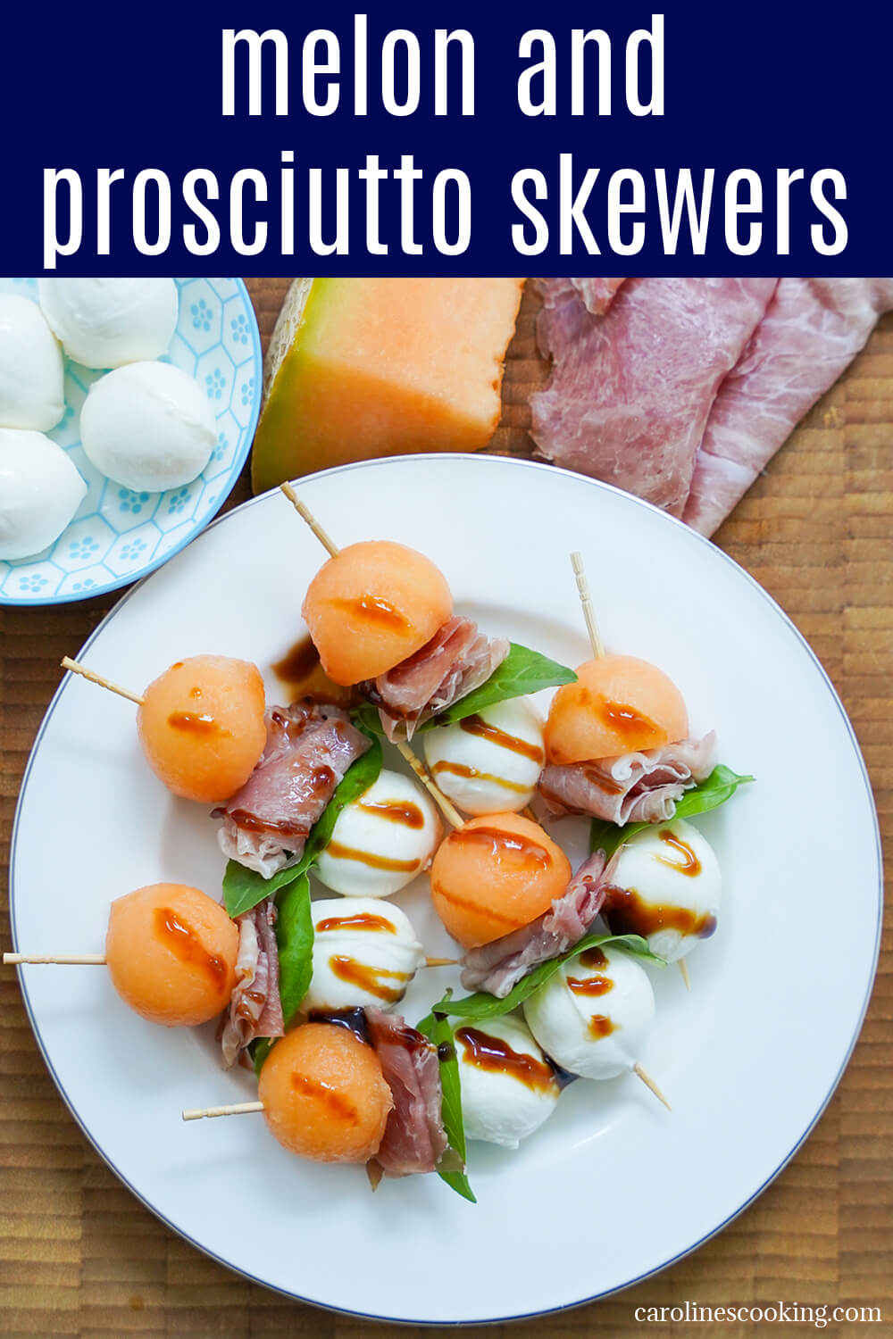 These melon and prosciutto skewers are an easy yet elegant twist on the classic combination. They're perfect for parties or simply snacking just because. Pretty and so tasty.
