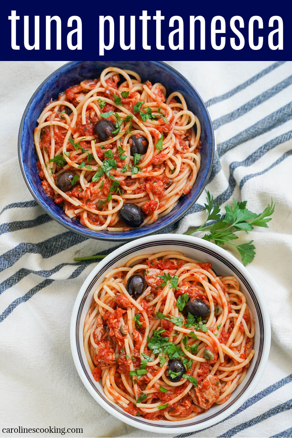 This tuna puttanesca is a slight twist on the classic pasta dish with tomatoes, capers, anchovy and more. It's easy to make, packed with flavor and ready to enjoy in no time. This tuna puttanesca is a slight twist on the classic pasta dish with tomatoes, capers, anchovy and more. It's easy to make, packed with flavor and ready to enjoy in no time.