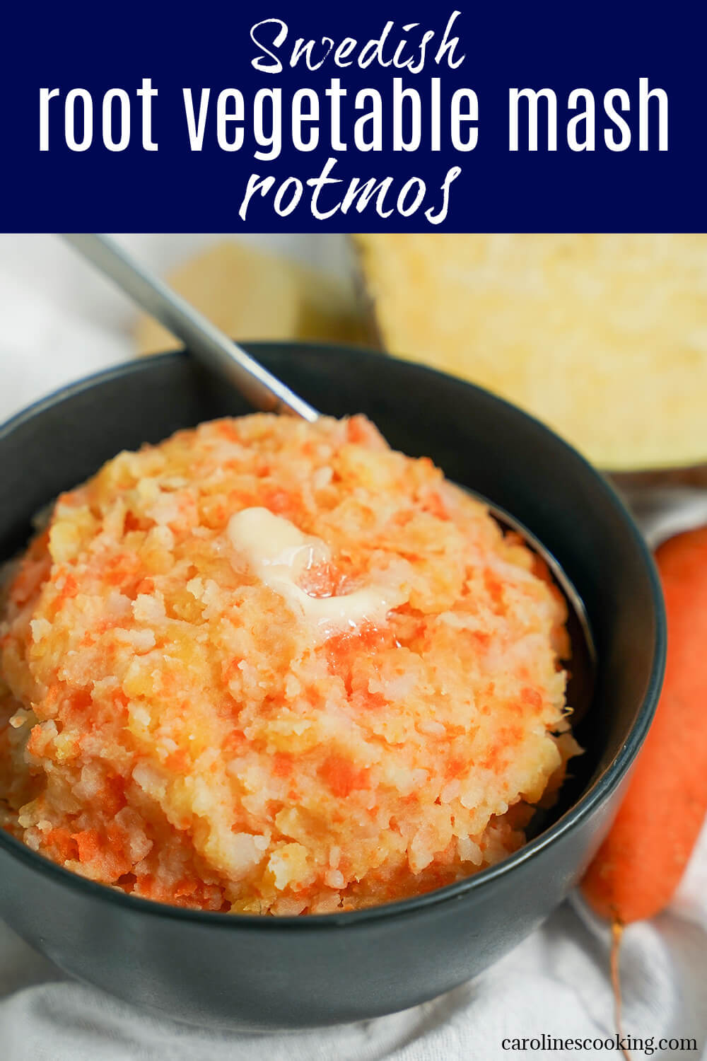This Swedish root vegetable mash, rotmos, is easy to make with a delicious mix of colors and flavors. Fantastically versatile and packed with comfort factor.