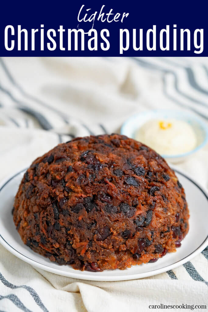 This slightly lighter Christmas pudding is packed with fruit & a touch of spice but feels less heavy than some styles of pudding without skimping on flavor. A delicious way to end the festive meal.