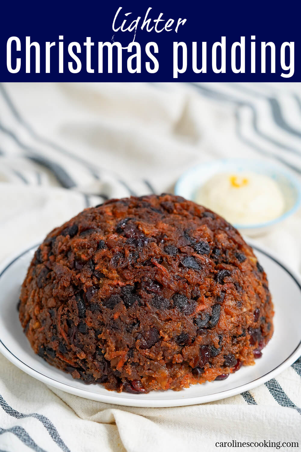 This slightly lighter Christmas pudding is packed with fruit & a touch of spice but feels less heavy than some styles of pudding without skimping on flavor. A delicious way to end the festive meal.